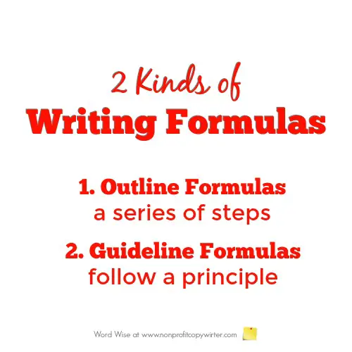 2 kinds of writing formulas with Word Wise at Nonprofit Copywriter
