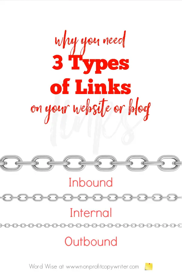 3 types of links your website needs with Word Wise at Nonprofit Copywriter #WritingTips #DigitalWriting #blogging