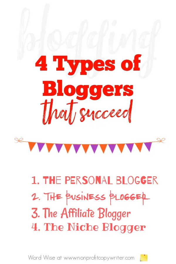 4 types of #bloggers that succeed with Word Wise at Nonprofit Copywriter #Blogging #WritingTips