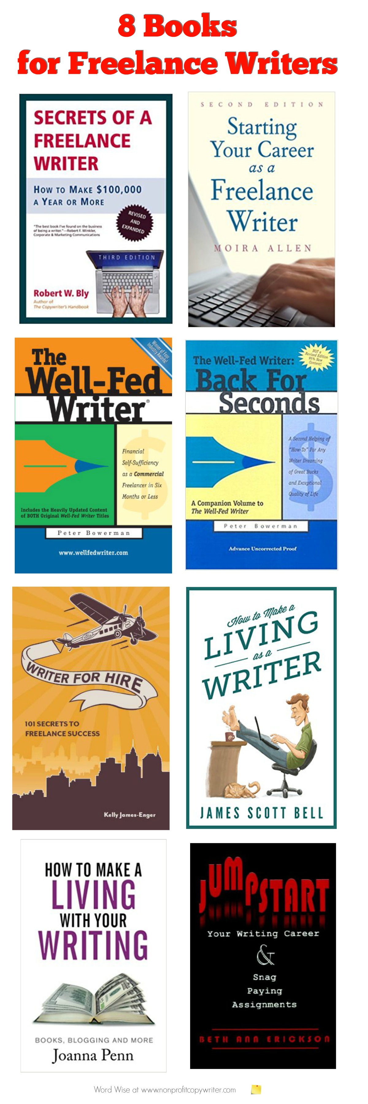 8 books for freelance writers with Word Wise at Nonprofit Copywriter