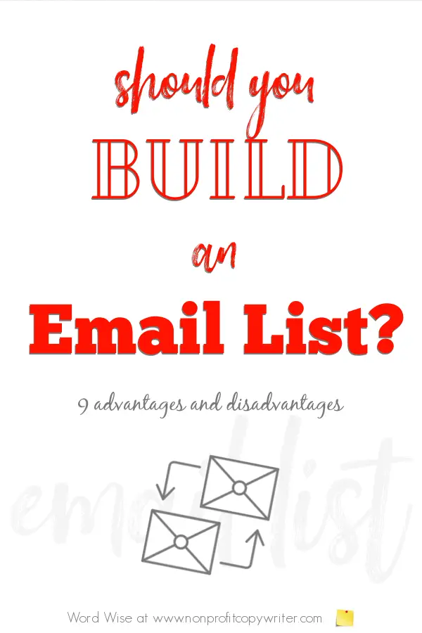 Should you build an email list? with Word Wise at Nonprofit Copywriter #WritingTips #Marketing #ContentWriting #FreelanceWriting