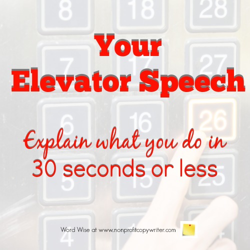 30 sec elevator pitch examples