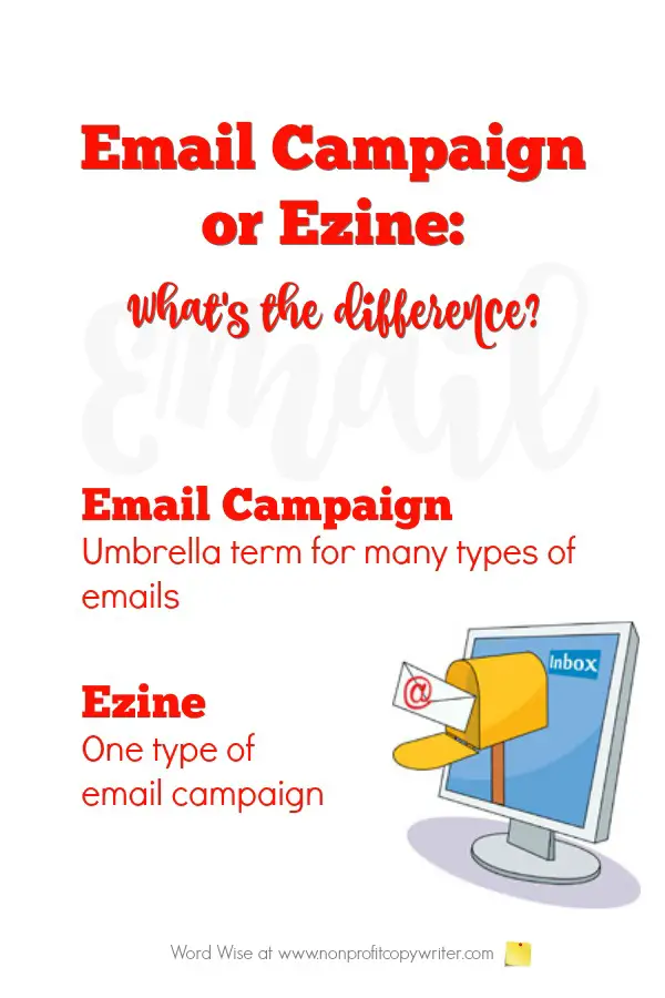An email campaign versus an ezine: what’s the difference? As a freelancer, blogger, or content writer, you’ll be called upon to write both. #WritingTips with Word Wise at Nonprofit Copywriter