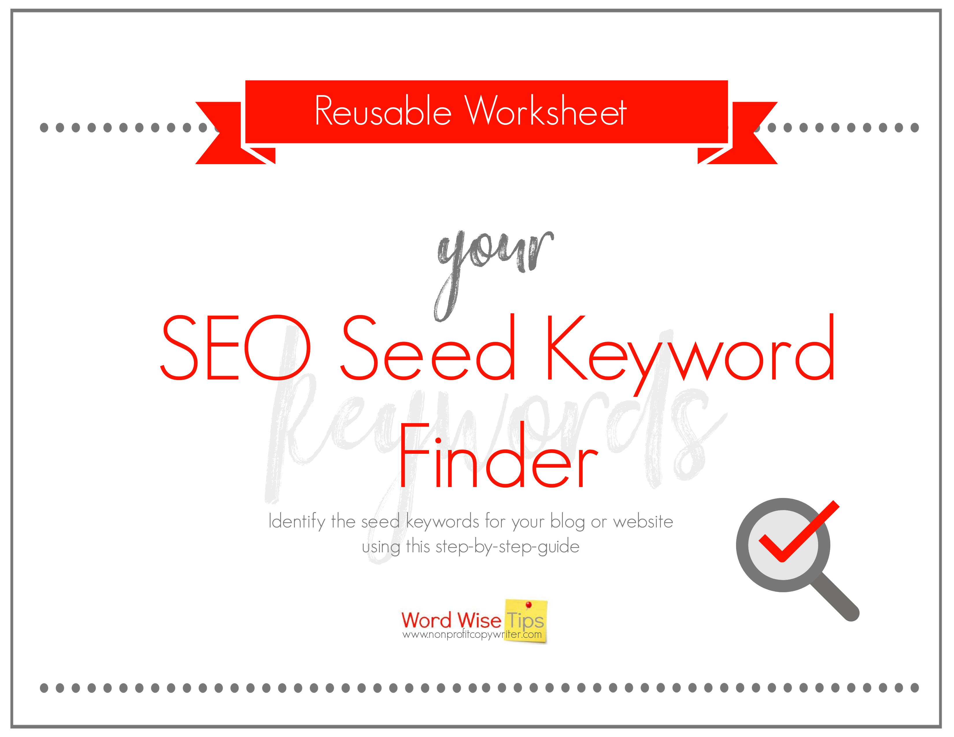 Seed Keyword Finder with Word Wise at Nonprofit Copywriter #SEO