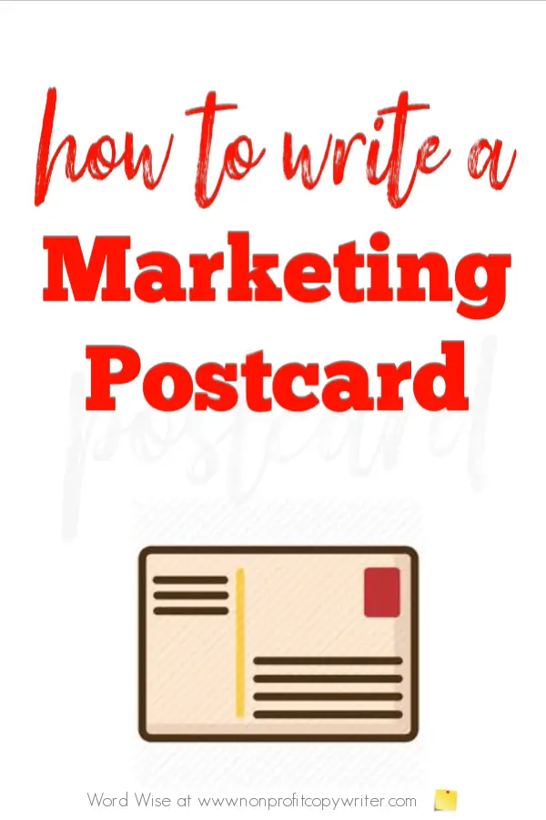 How to write a marketing postcard with Word Wise at Nonprofit Copywriter #FreelanceWriting #Copywriting #ContentWriting