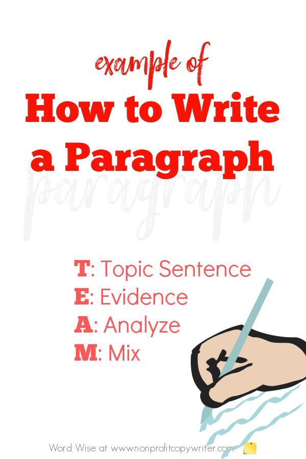 how to write a para