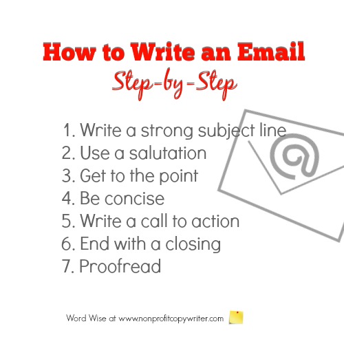 How to write an email step-by-step with Word Wise at Nonprofit Copywriter