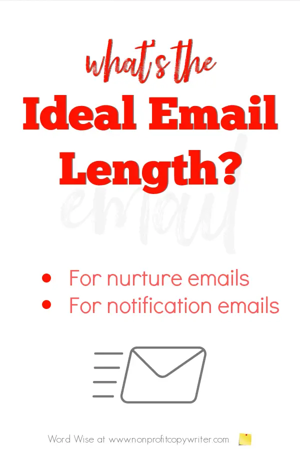 What's the ideal email length? with Word Wise at Nonprofit Copywriter #WritingTips #EmailMarketing