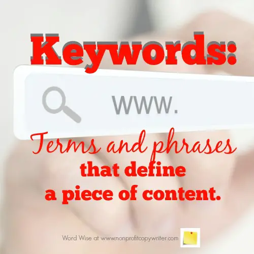 How keywords work with Word Wise at Nonprofit Copywriter
