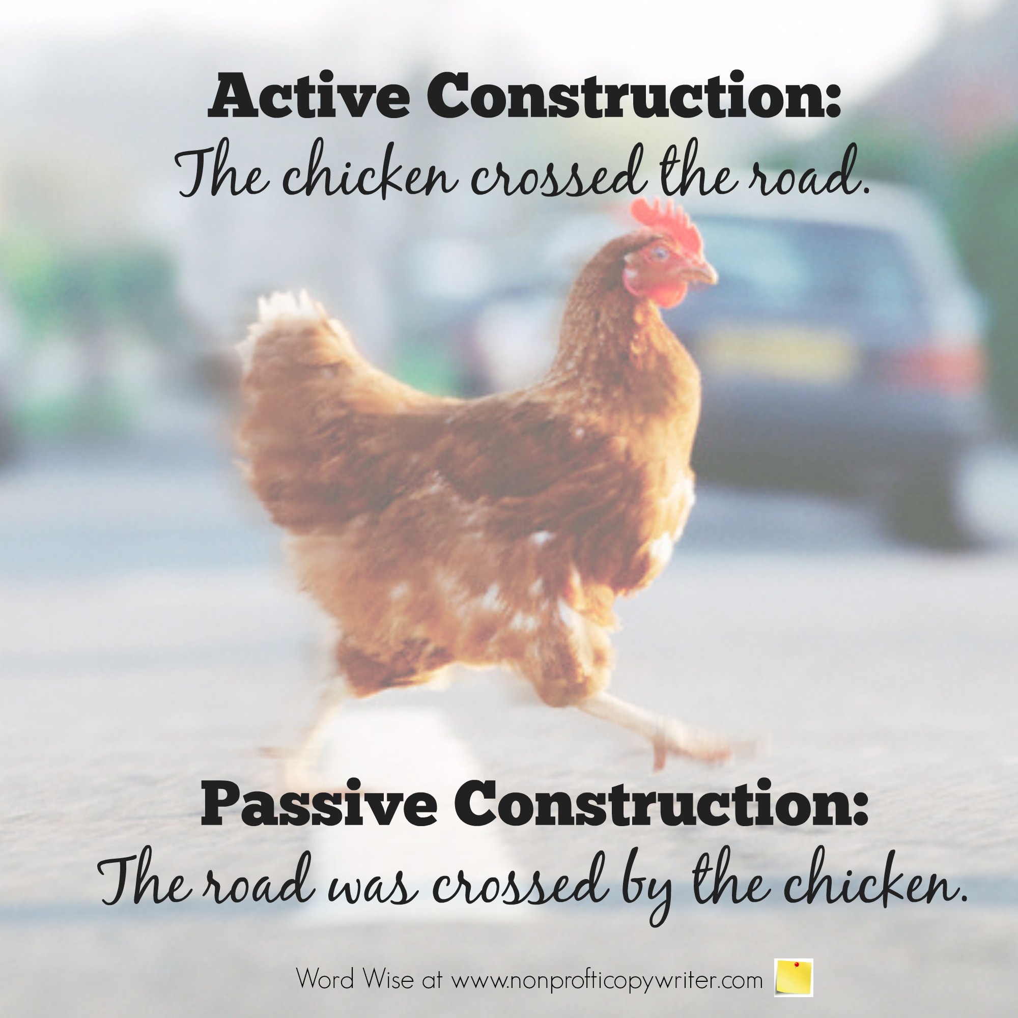 Passive Construction vs. Active Construction with Word Wise at Nonprofit Copywriter