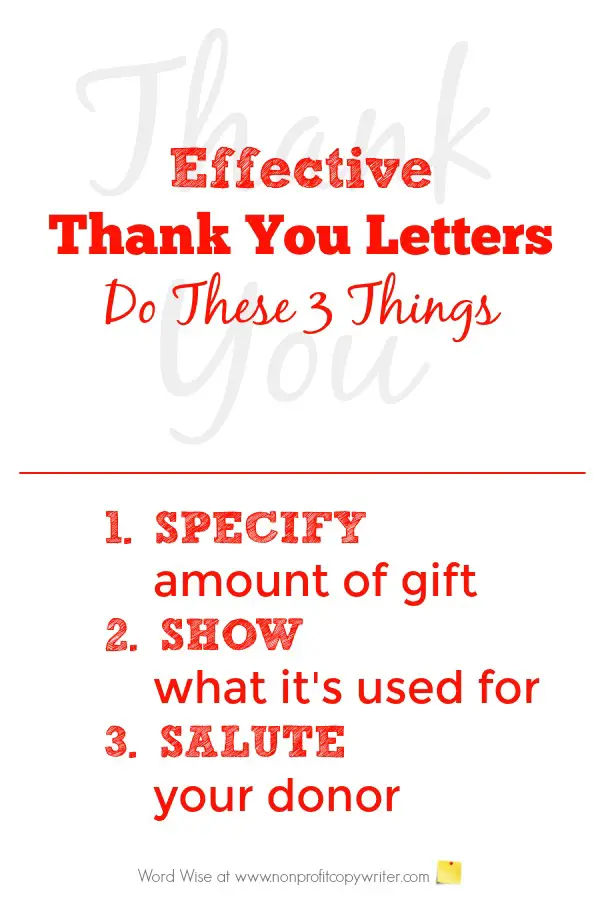 Effective thank you letters do these 3 things with Word Wise at Nonprofit Copywriter