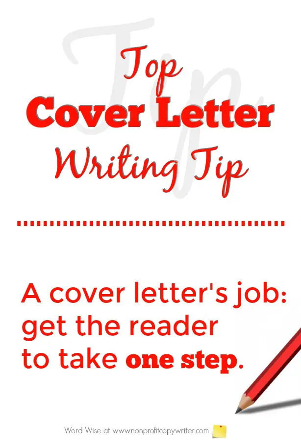 A cover letter's job: get the reader to take one step with Word Wise at Nonprofit Copywriter