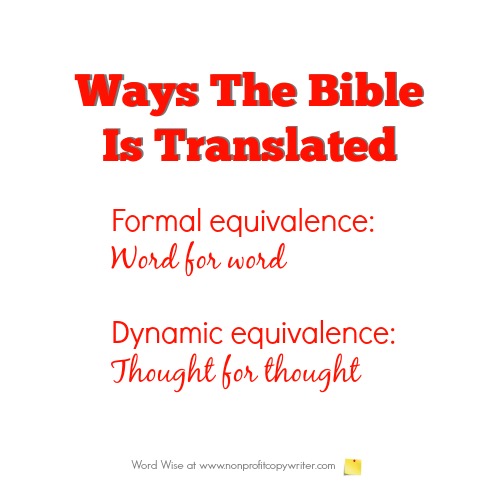 Understanding Bible translations: an overview for writers with Word Wise at Nonprofit Copywriter