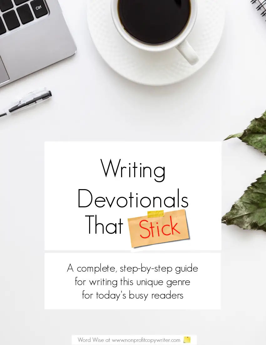 Online writing course: Writing Devotionals That Stick with Word Wise at Nonprofit Copywriter