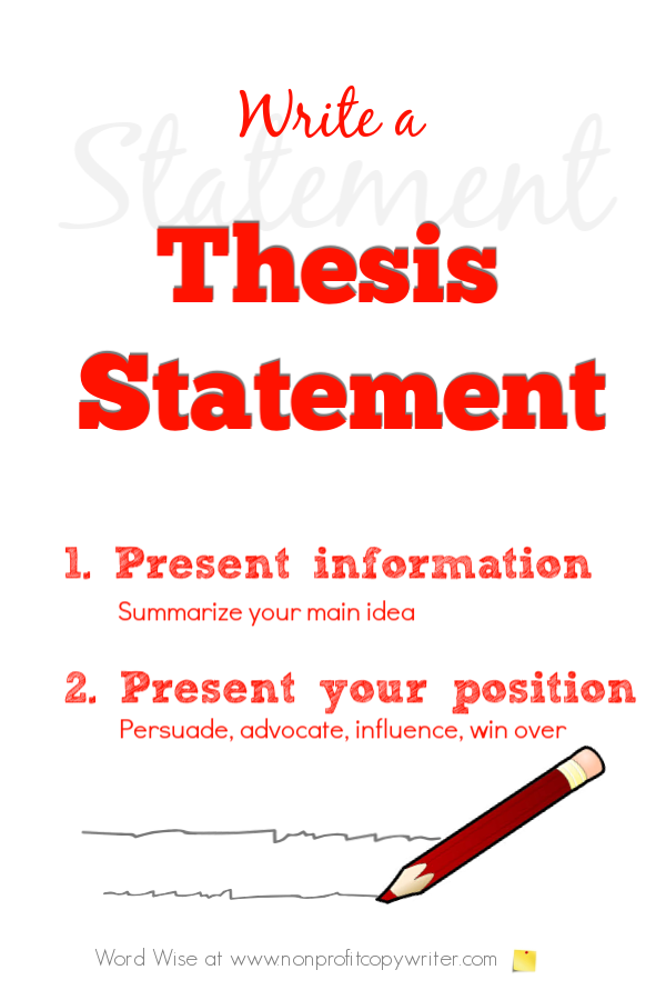 How to write a thesis statement with Word Wise at Nonprofit Copywriter #WritingTips #WritingContent #Copywriting