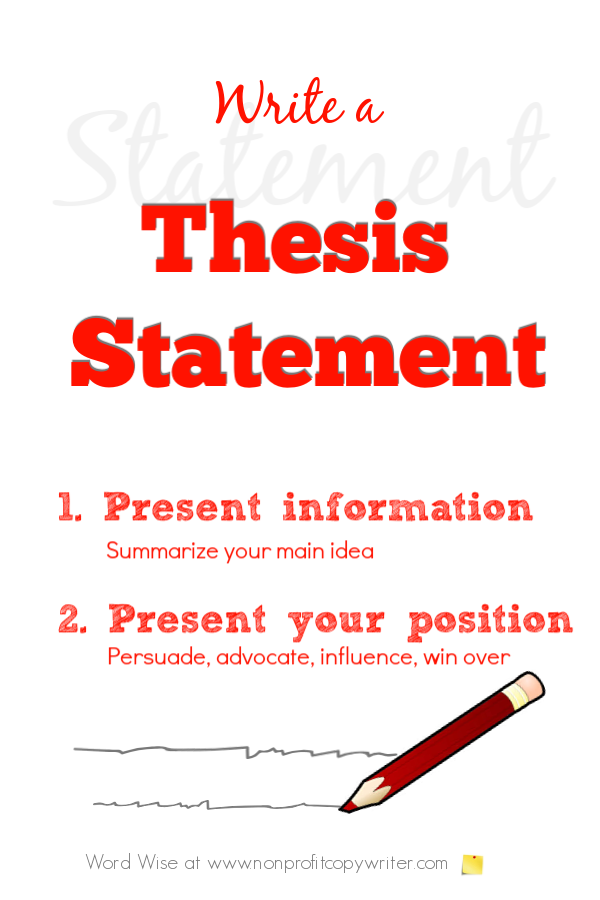 help me write my thesis statement