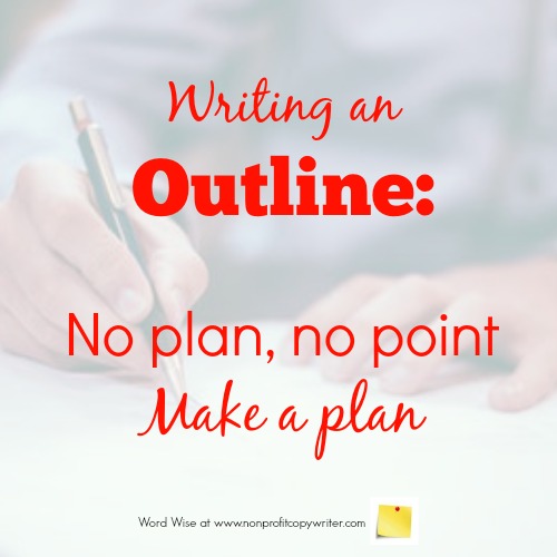 Writing an outline with Word Wise at Nonprofit Copywriter