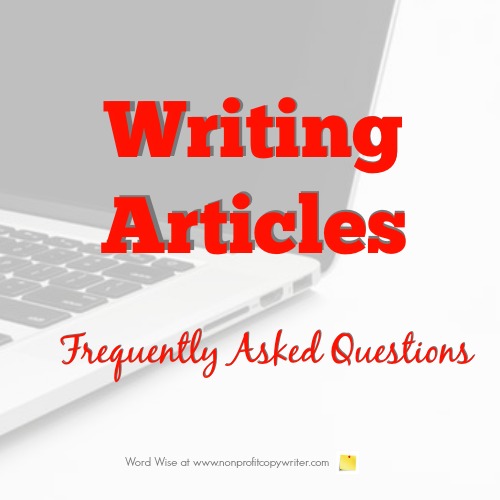 Writing Articles FAQs with Word Wise at Nonprofit Copywriter
