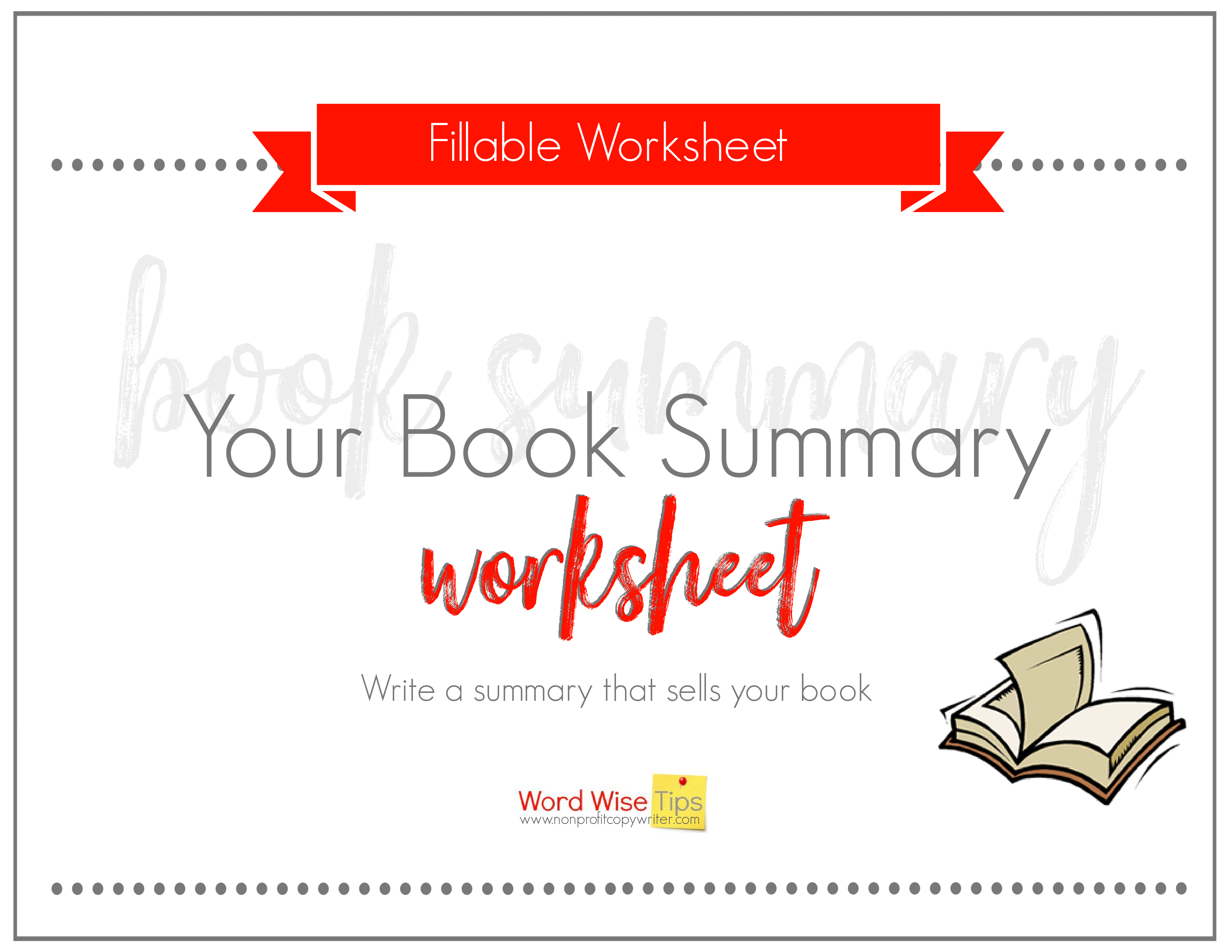 Book Summary worksheet