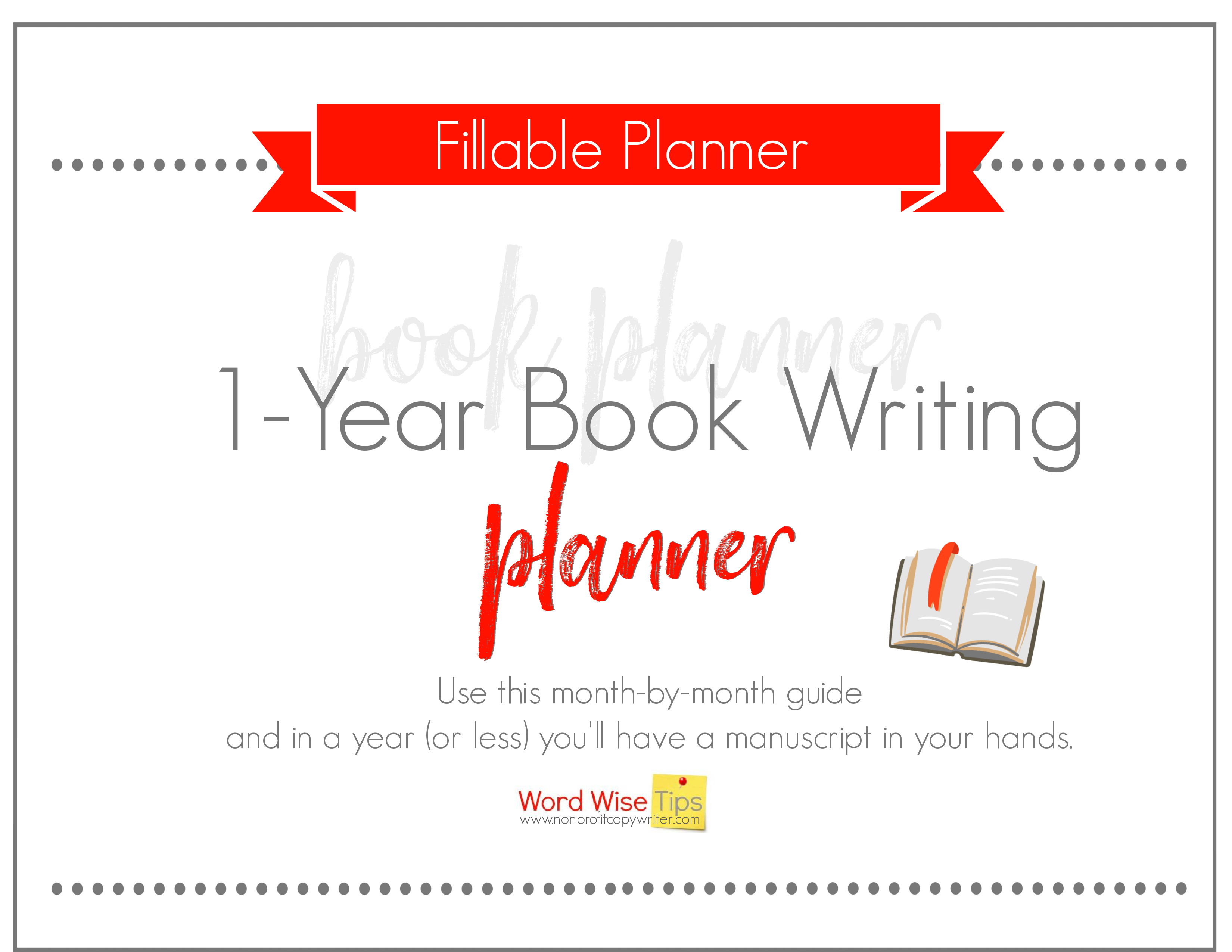 1-year-book-writing-planner