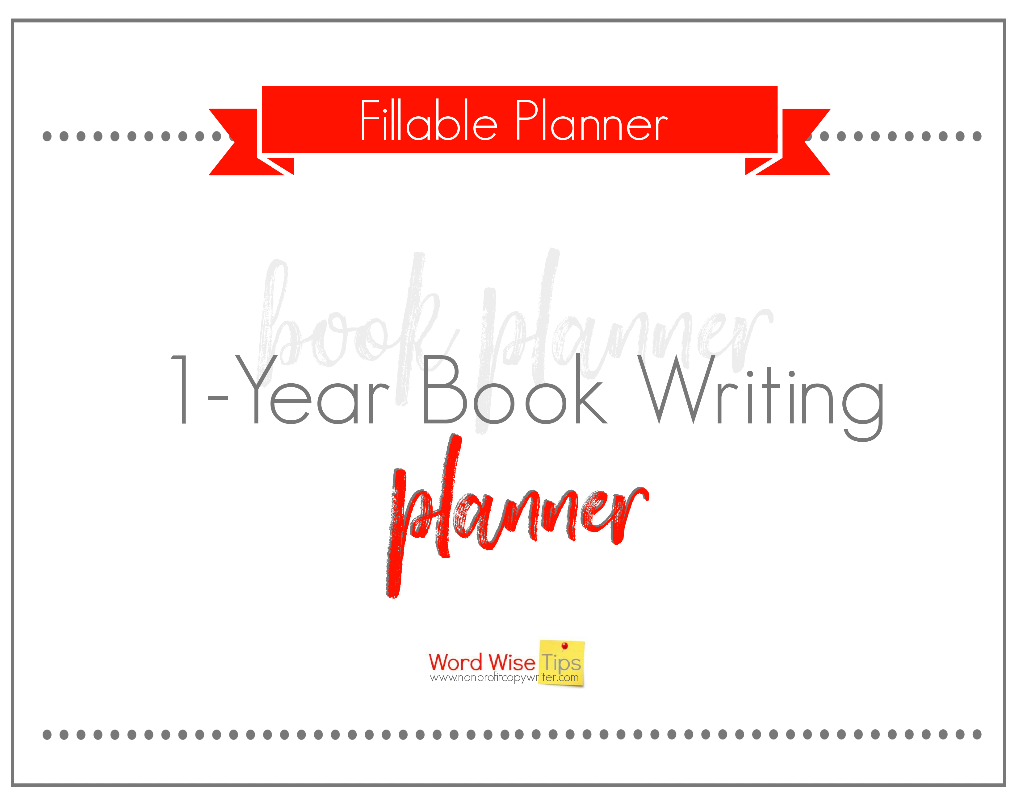 1 year book writing planner with Word Wise at Nonprofit Copywriter