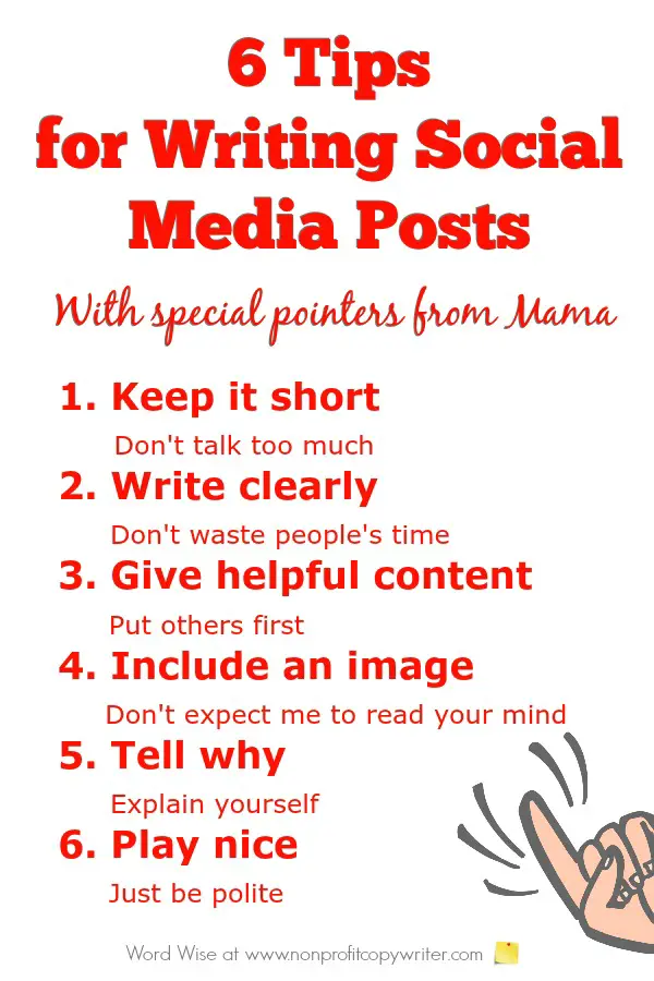 6 quick tips for writing social media posts with Word Wise at Nonprofit Copywriter