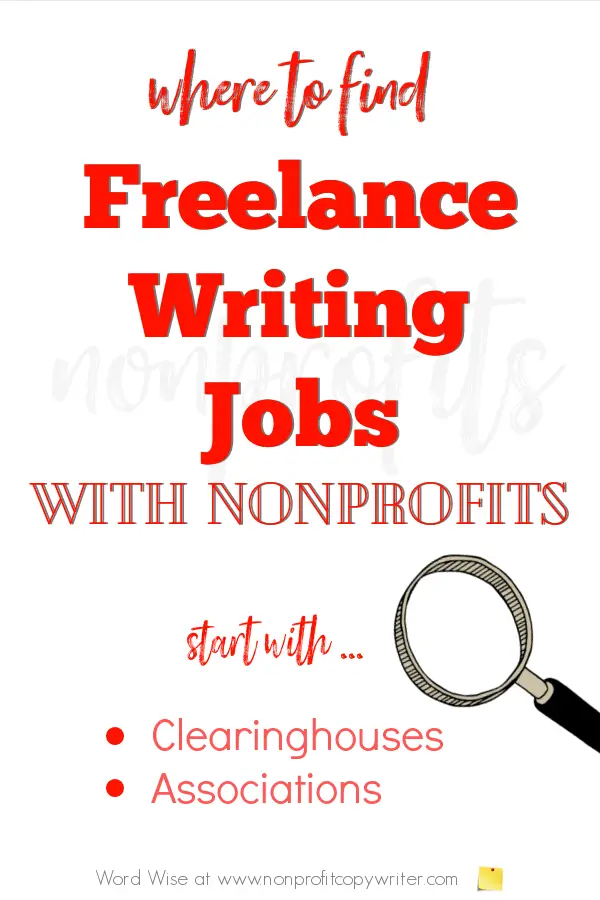 Where to find #FreelanceWriting jobs with nonprofits with Word Wise at Nonprofit Copywriter #WritingTips