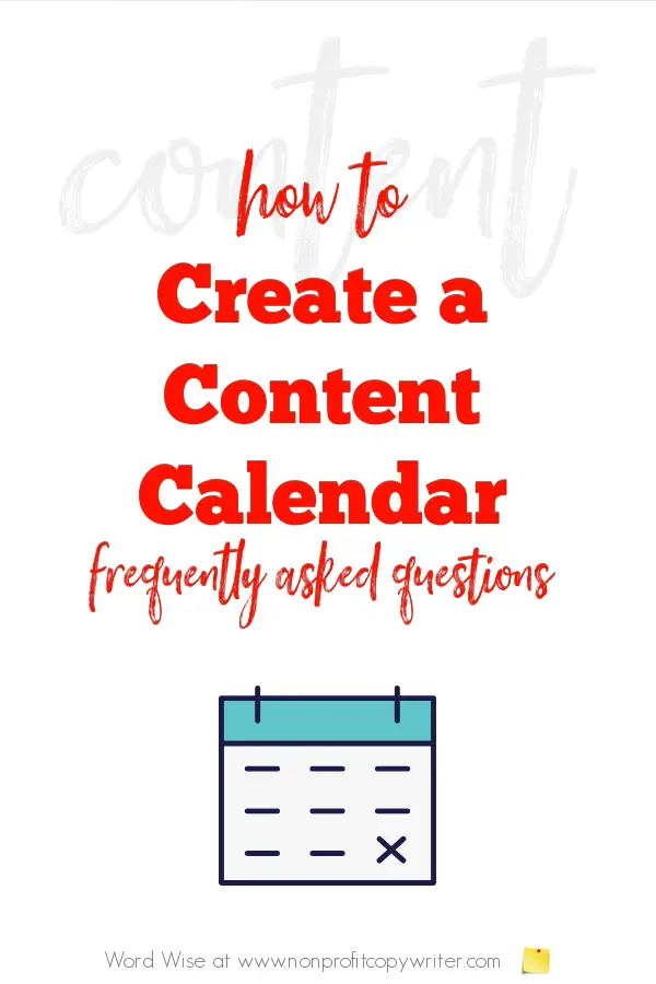How to create a content calendar with Word Wise at Nonprofit Copywriter #WritingTips #amwriting