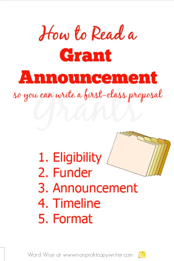How to read a grant application so you can write a first-class grant with Word Wise at Nonprofit Copywriter #nonprofits #GrantWriting