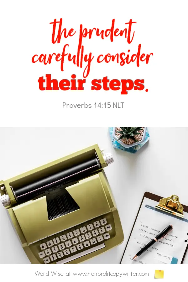 The How-To Article: an online devotional for writers based on Proverbs 14:15 with Word Wise at Nonprofit Copywriter #ChristianWritingResources #WritingArticles