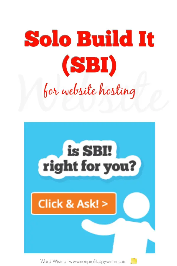 Review: SBI (Solo Build It) for website hosting with Word Wise at Nonprofit Copywriter #FreelanceWriting #ChristianWritingResources #WritingTips #ContentWriting