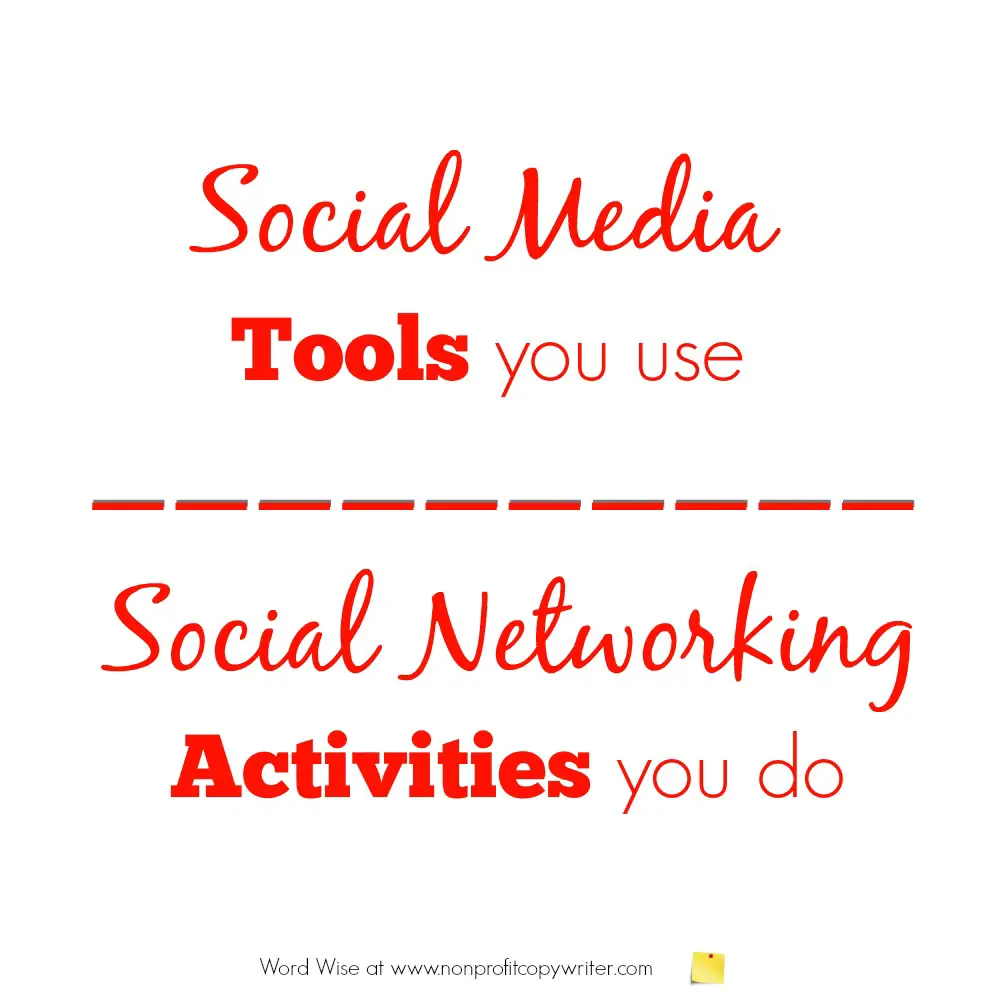 Social media vs social networking with Word Wise at Nonprofit Copywriter