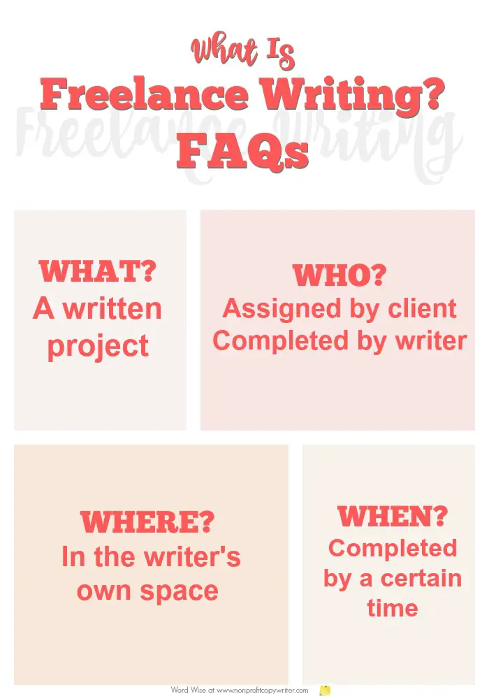 What is freelance writing? FAQs for freelance writers and those who want to hire them with Word Wise at Nonprofit Copywriter