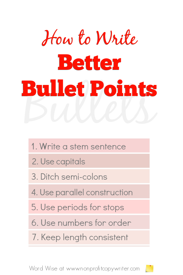 How To Write Better Bullet Points